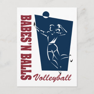 Volleyball för kvinnor vykort
