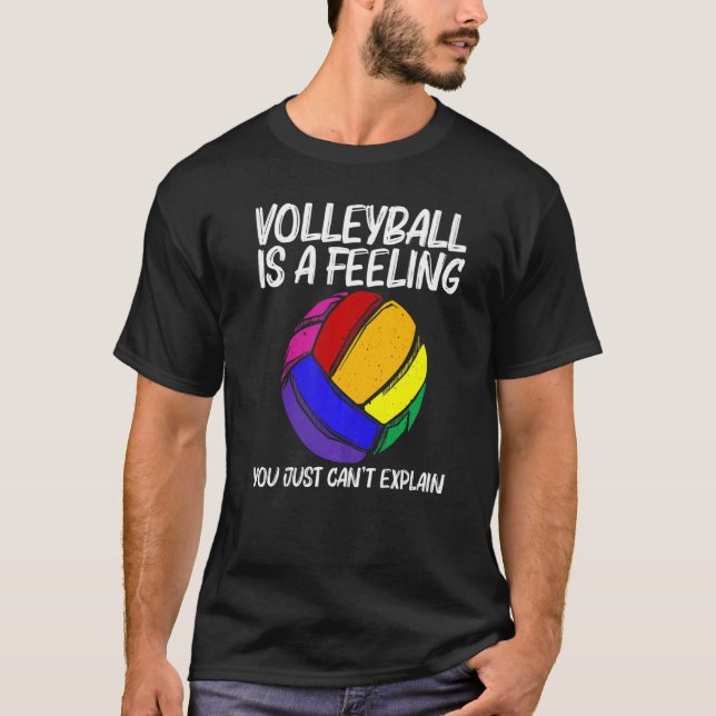 Volleyball For Men Women Volleyball Sport Player T Shirt (Framsida)
