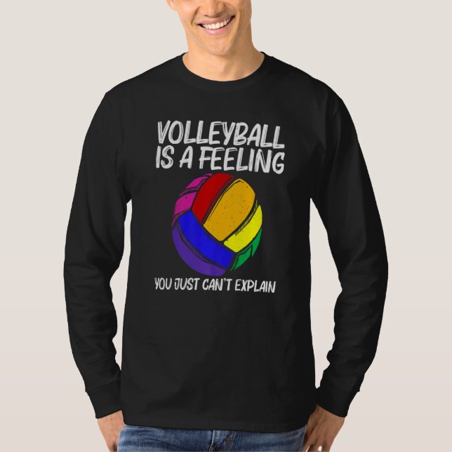 Volleyball For Men Women Volleyball Sport Player T Shirt (Framsida)