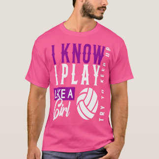 Volleyball för unga flickor t shirt