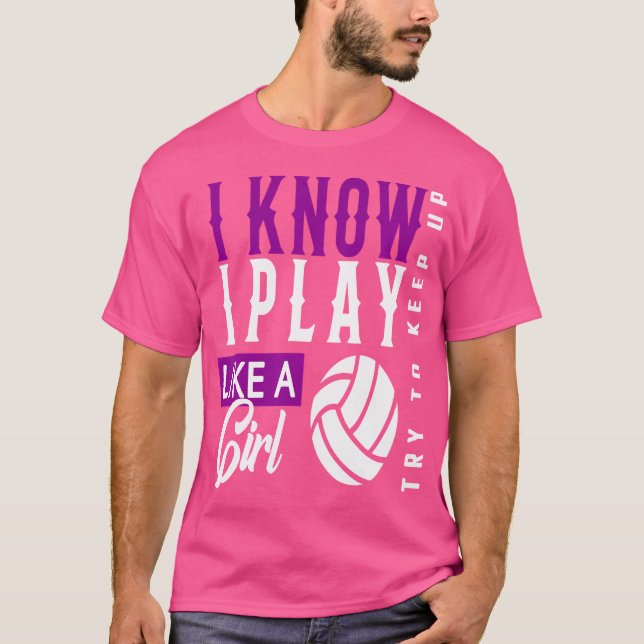 Volleyball för unga flickor t shirt (Framsida)