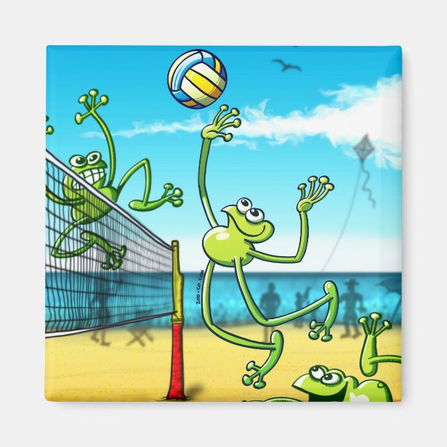 Volleyball Frog Magnet (Framsidan)