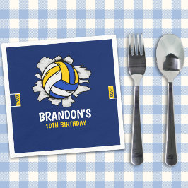 Volleyball Fun Birthday Boy Pappersservett