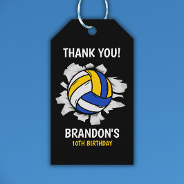 Volleyball Funny Birthday Kids Presentetikett