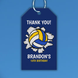 Volleyball Funny Birthday Kids Presentetikett