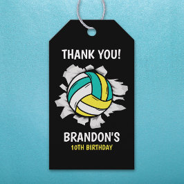 Volleyball Funny Birthday Kids Presentetikett