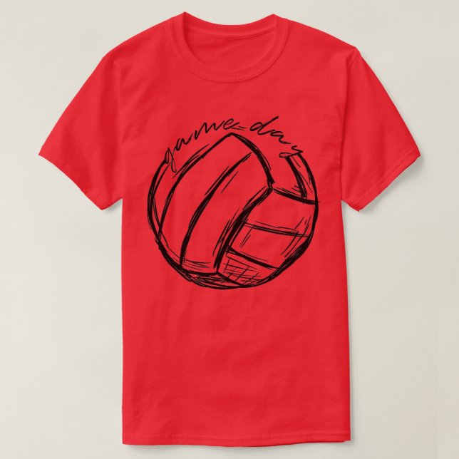 Volleyball Game Day-gåvor till Volleyball Lo T Shirt (Design framsida)