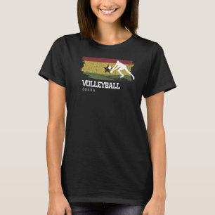 Volleyball Ghana Flagga Team Indoor Beach Player T Shirt