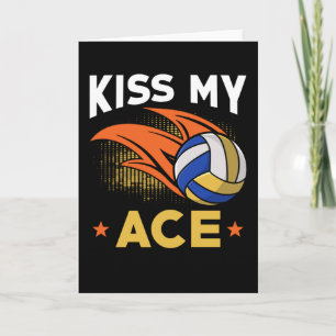 Volleyball Gift Kiss my Ace Kort