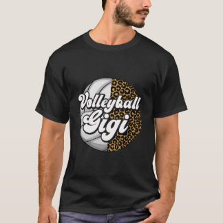 Volleyball Gigi Leopard Grandma Gigi Of A Volleyba T Shirt