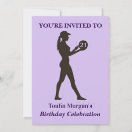 Volleyball Girl Birthday, Volleyball Player Invi Inbjudningar