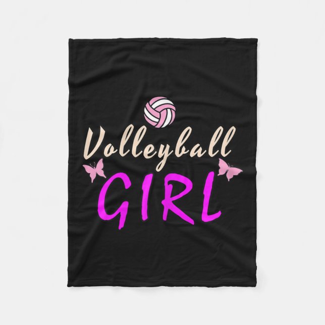Volleyball Girl Fleecefilt (Framsidan)