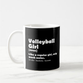 Volleyball Girl Funny Definition Volleyball Älskar Kaffemugg