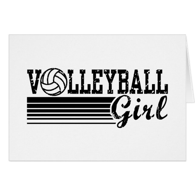 Volleyball Girl Hälsningskort (Framsidan Horizontal)