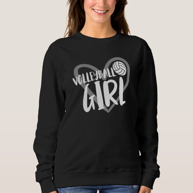 Volleyball Girl Heart  1 T Shirt (Framsida)