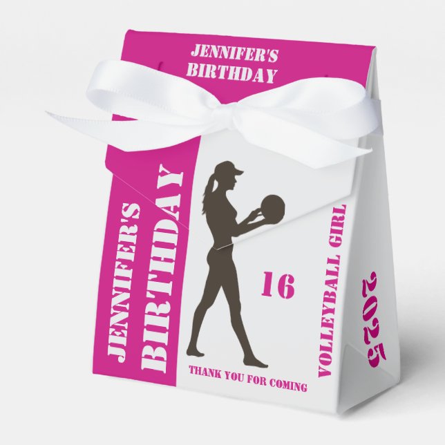 Volleyball Girl, Volleyball Player Gift, födelseda Presentaskar (Framsidan Sidan)