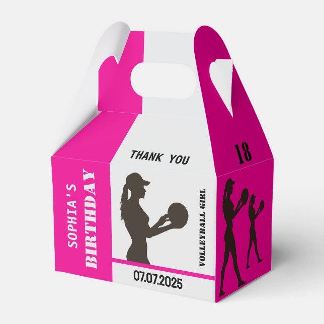 Volleyball Girl, Volleyball Player Gift, födelseda Presentaskar (Framsidan Sidan)