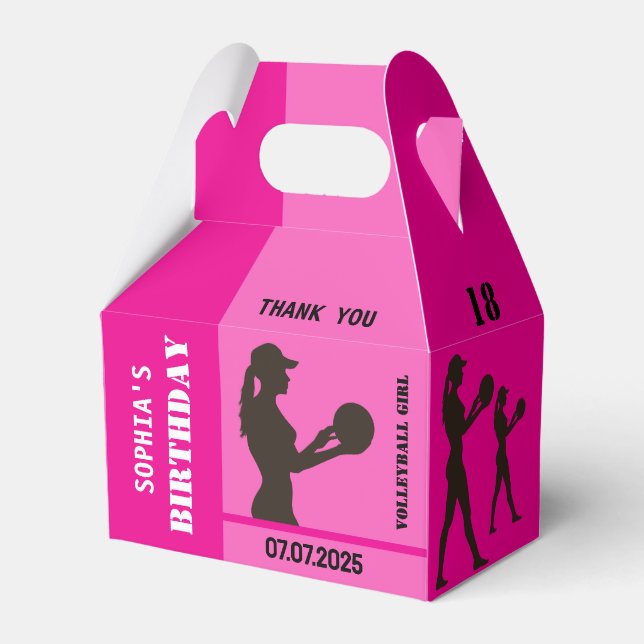 Volleyball Girl, Volleyball Player Gift, födelseda Presentaskar (Framsidan Sidan)