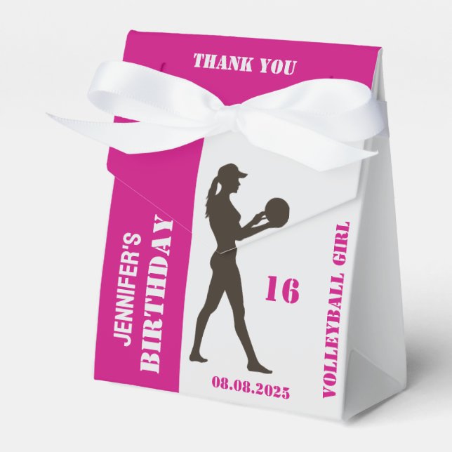 Volleyball Girl, Volleyball Player Gift, födelseda Presentaskar (Framsidan Sidan)