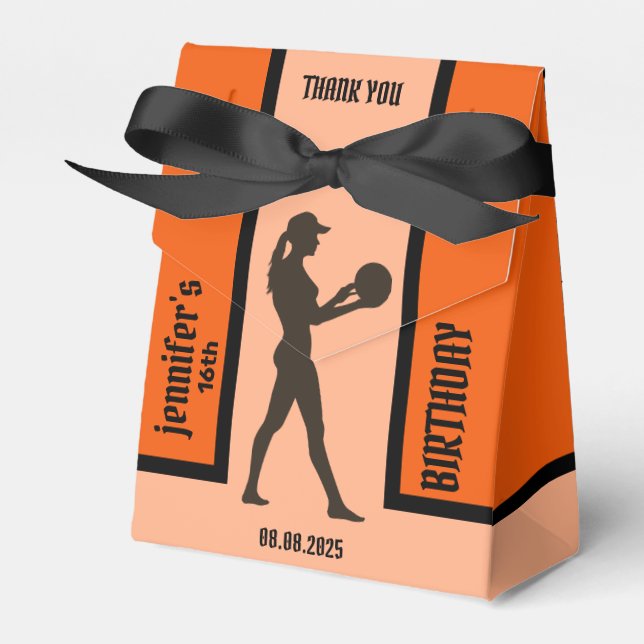 Volleyball Girl, Volleyball Player Gift, födelseda Presentaskar (Framsidan Sidan)
