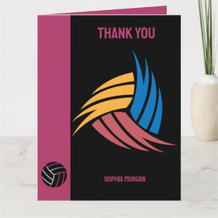 Volleyball Girl, Volleyball Player Gift, födelseda Tack Kort