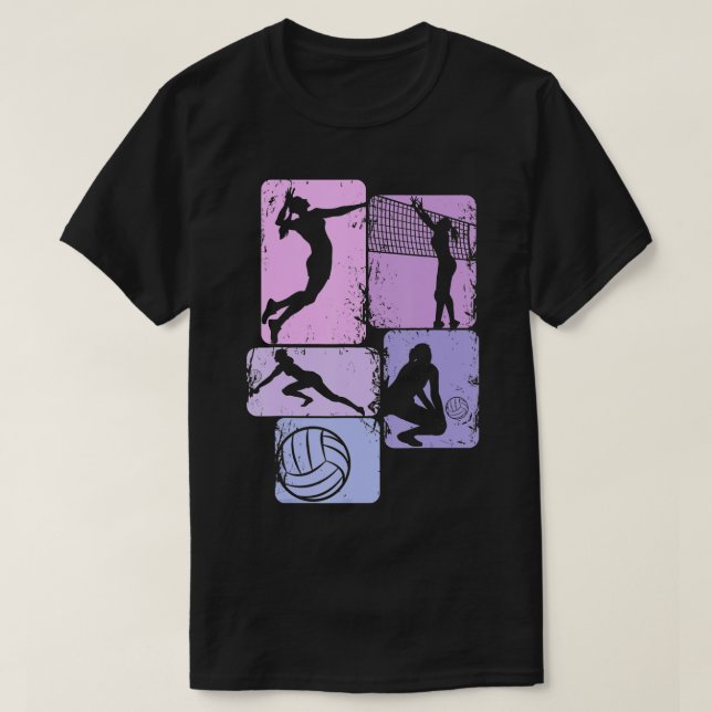 Volleyball Girl Women Youth Girls Player T Shirt (Design framsida)
