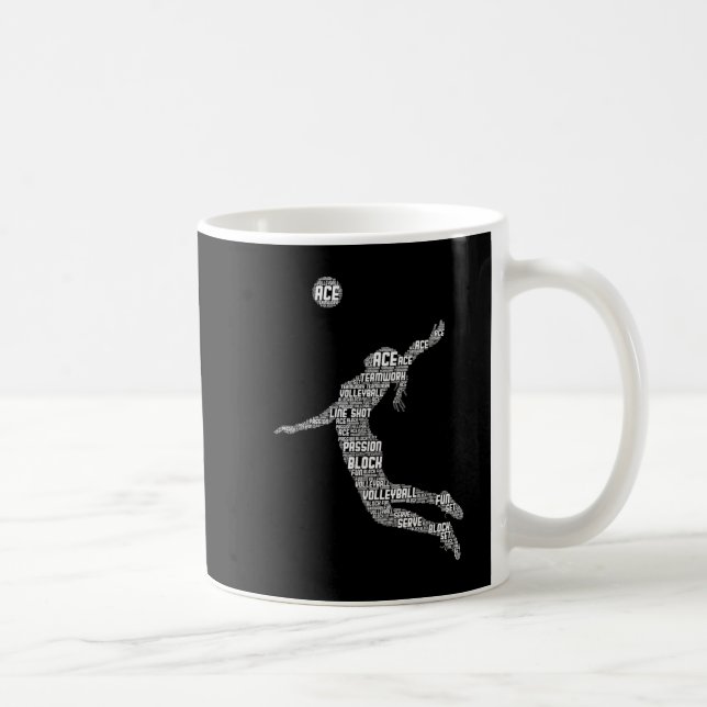 Volleyball Girl Women Youth Player Kaffemugg (Höger)