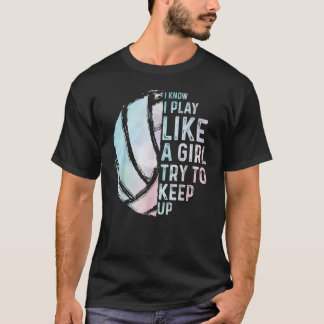 Volleyball Girls Kvinnor Ungdom Tonåring idrott T Shirt