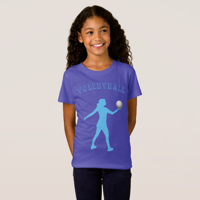Volleyball Girls T-Shirt w/ Hennes Namn (Hel framsida)