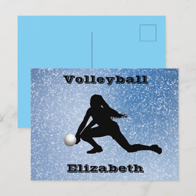 Volleyball Glam Vykort (Fram/baksida)