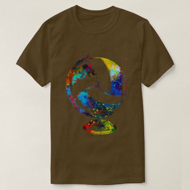 Volleyball Globe 1 T Shirt (Design framsida)