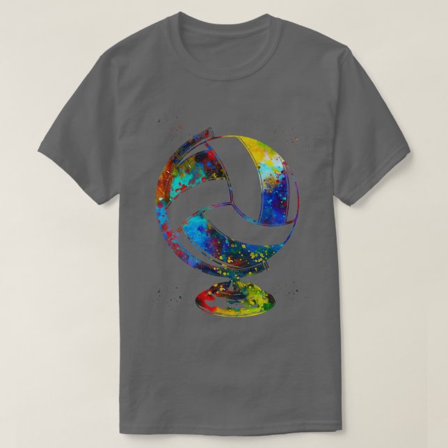 Volleyball Globe 1 T Shirt (Design framsida)