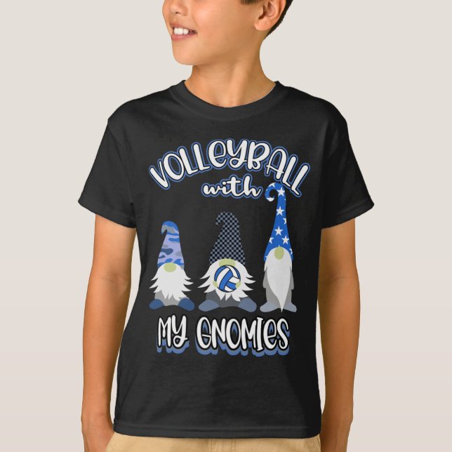 Volleyball Gnomes Player Underbar praxis T Shirt (Framsida)