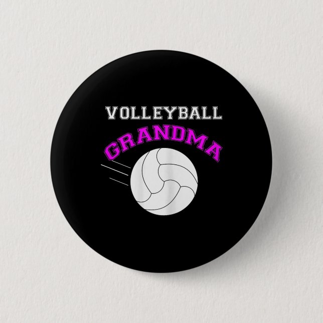 Volleyball Grandma Support Knapp (Framsida)