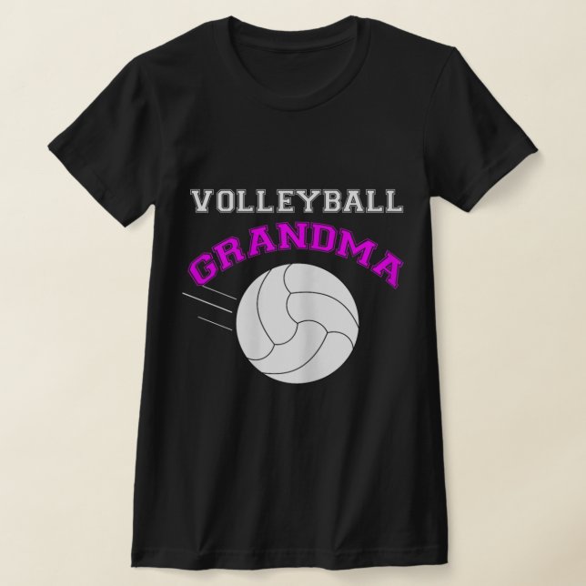 Volleyball Grandma Support T Shirt (Laydown)