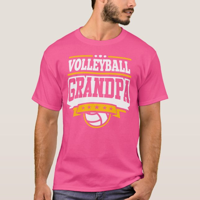 Volleyball Grandpa T Shirt (Framsida)