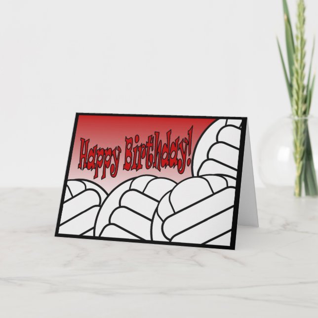 Volleyball - Grattis på födelsedagen från Biggest  Kort (Framsida)