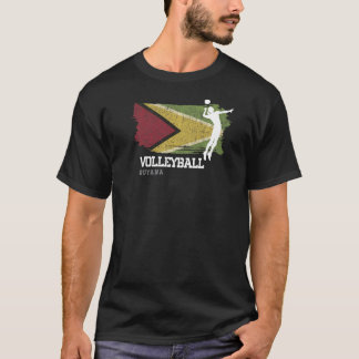 Volleyball Guyana Flagga Girls Volleyball Kvinnor T Shirt