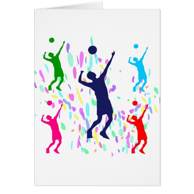 VOLLEYBALL HÄLSNINGSKORT (Framsidan)