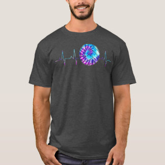 Volleyball Heartbeat Tie Dye Purple Blue n Girls G T Shirt