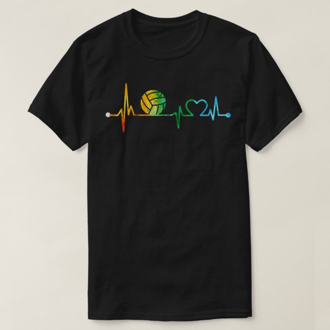 VOLLEYBALL HEARTBEAT VATTENFÄRG 1 T SHIRT (Design framsida)