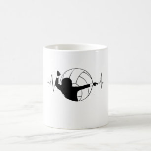 Volleyball Heartslag Kaffemugg
