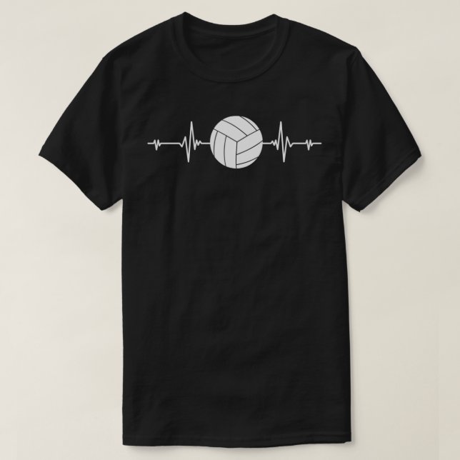 Volleyball Heartslag volleyball volleyball gifts v T Shirt (Design framsida)