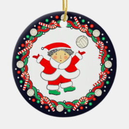 Volleyball Helgdag Gift Ceramic Ornament