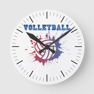 Volleyball, högst 20,3 cm rund akrylväggslås klocka