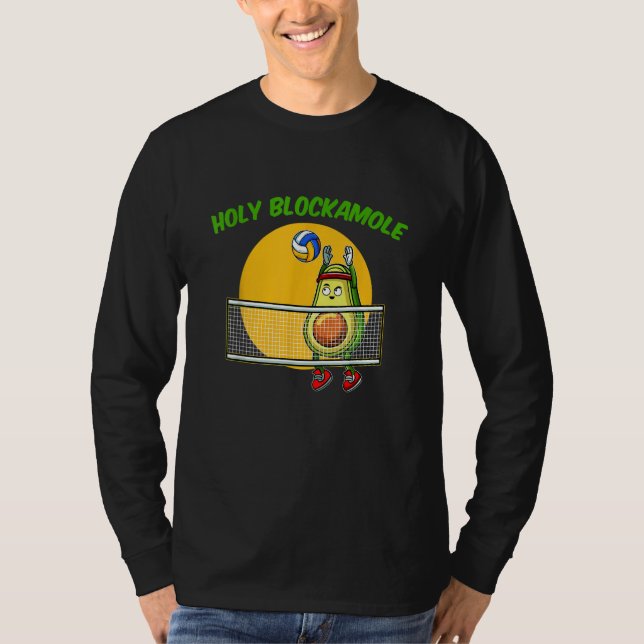 Volleyball Holy Guacamole Player Blocker Avocado F T Shirt (Framsida)