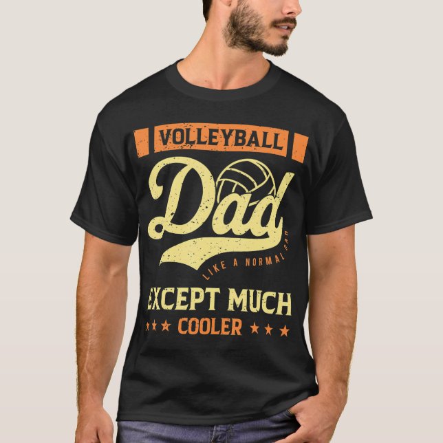 Volleyball i Pappa för den stödjande Pappa T Shirt (Framsida)