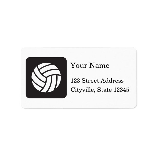Volleyball Icon Adressetikett (Framsidan)