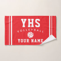 Volleyball Icon, Custom Name & School, Team Gift H
