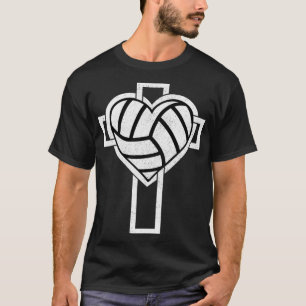 Volleyball Idrottsman Kor Baptism Heliga Commu T Shirt